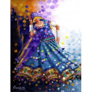 Bandah Ali, 24 x 18 Inch, Acrylic on Canvas, Figurative-Painting, AC-BNA-098